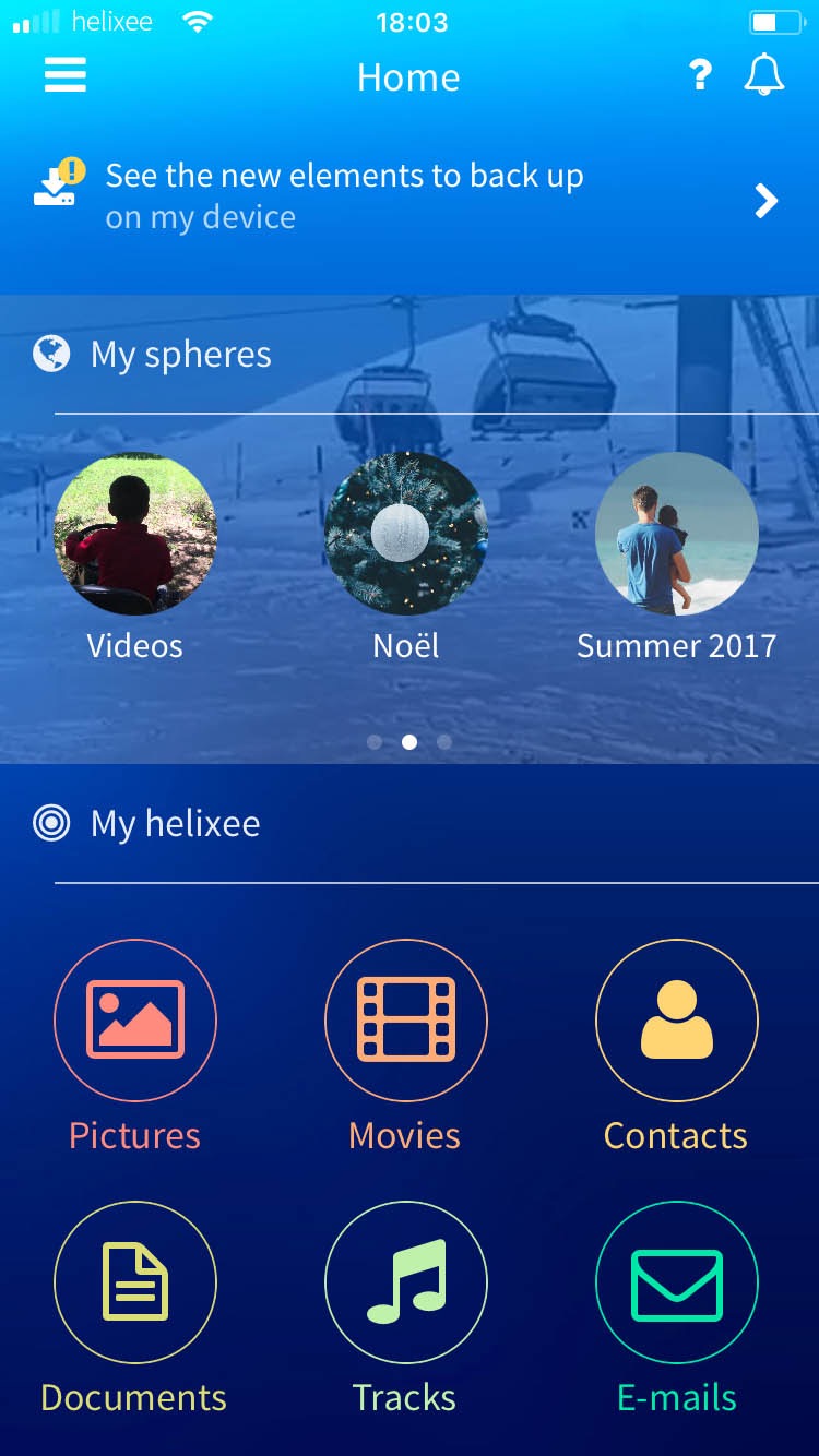 Mobile app home
