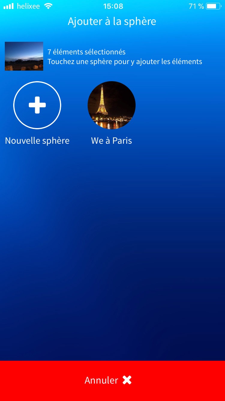 Ajouter à la sphère application mobile