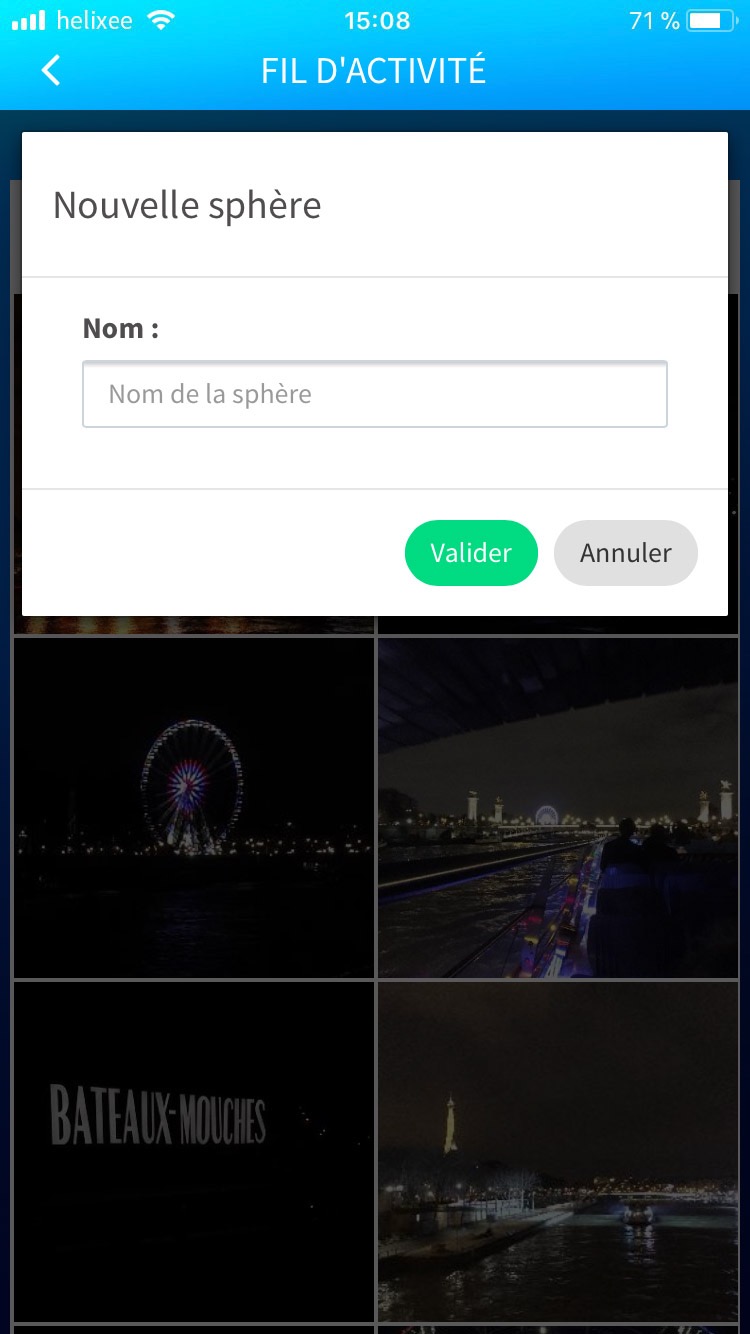 Créer une sphère application mobile