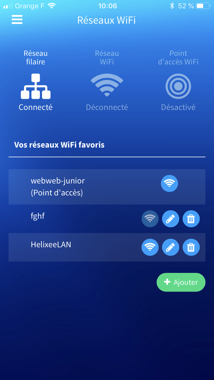 Application mobile, Réseaux wifi
