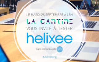 Venez tester helixee mardi 26 septembre avec la Cantine à Nantes